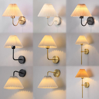 Décoration intérieure moderne, lampes murales LED, lampes murales avec abat-jour en tissu pour salon, chambre à coucher
