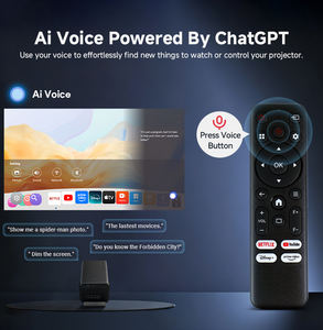 Projecteur intelligent portable Android 13 avec écran de reconnaissance automatique LED 2K, 750 lumens, haut-parleurs intégrés pour la diffusion de films - Product Image 5