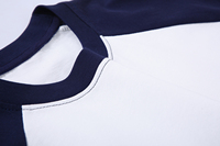 T-shirt à manches courtes raglan 250 g/m², T-shirt de baseball vierge en gros pour sublimation/broderie, livraison directe disponible