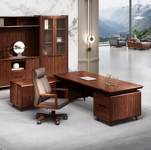 Bureau de direction moderne élégant en bois pour le mobilier de bureau du président Table de direction de bureau classique pour le patron - Product Image 2