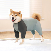 Pakaian Anjing Bahan Polyester Ice-silk, Pelindung Sinar Matahari Musim Panas, Cepat Kering, Model Empat Kaki, Menutupi Seluruh Tubuh, Gaya Eropa Amerika, Untuk Ras Sedang/Besar