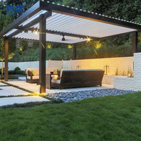 Tonnelle en métal blanc 3x4, montage mural, contrôle de pergola de jardin, résistant à 3x9, fermé 4m x 5m, fabricants de cadres de gazebo en aluminium