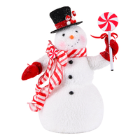 Figurines de Noël en feutre rouge fantaisie, bonhomme de neige, pour la maison et le commerce, jouets mignons pour enfants, cadeau de Noël