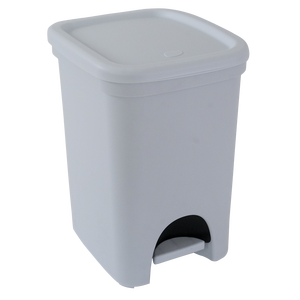 Poubelle à pédale 18 L blanche en PP 320x265x385mm - Product Image 1