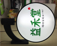 Boîte à lumière LED rotative ronde pour publicité extérieure