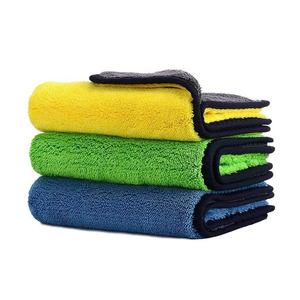 Serviette de voiture en microfibre à séchage rapide double face en polaire corail, absorbante et épaisse pour le lavage de voiture, le nettoyage ménager, la station-service - Product Image 3
