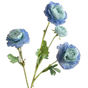 Fiore Artificiale di <span class=keywords><strong>Ranuncolo</strong></span> Realistico a 4 Teste in Stile Europeo, Fatto a Mano in Seta con Texture Morbida, per Laurea e Capodanno Cinese - Product Image 1