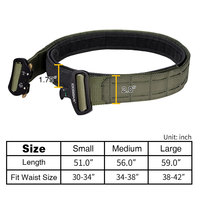 IDOGEAR 2 pouces Camo métal à dégagement rapide pour boucle MOLLE 500D Nylon deux-en-un ensemble de ceintures tactiques découpe Laser ceintures en tissu