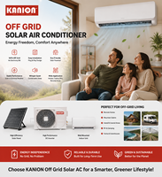 Climatiseur mural split hybride solaire avec connecteurs MC4, série Rex R32 T3, compresseur tropical, pompe à chaleur à onduleur CC 3D pour voiture