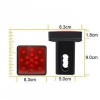 Luz de freno universal de 12V y 2500 lúmenes, 35W, Plug & Play, para cubierta de enganche de remolque de 2 pulgadas, para camionetas y RVs, con lente roja ahumada