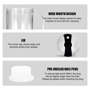 แก้วน้ำทรงกระบอกใส ดีไซน์ใหม่ พร้อมหูจับ ปลอด<span class=keywords><strong>ส</strong></span>าร BPA  วั<span class=keywords><strong>ส</strong></span>ดุ PS อะคริลิก  พร้อมรูเจาะสำเร็จรูป <span class=keywords><strong>ส</strong></span>ำหรับงาน DIY  ขนาด 40 ออนซ์  <span class=keywords><strong>แบบ</strong></span>ลูกโลกหิมะ - Product Image 6