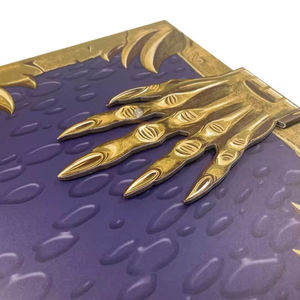 Boîte de rangement portable noire personnalisée pour jeux de rôle (<span class=keywords><strong>DND</strong></span>) avec étui à dés en carton doré pour 7 dés polyédriques creux - Product Image 4