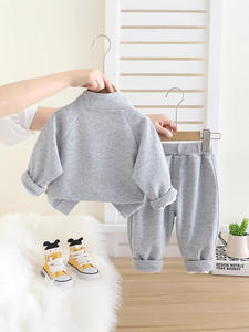 Boys 'günlük giysi yeni çocuk bahar sonbahar yaka Stand-up yaka toptan dış ticaret bebek giysileri için iki parçalı kıyafet - Product Image 5