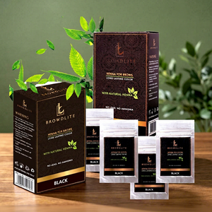 BROWDLITE Poudre de Henné pour Sourcils à Base de Plantes Noir 5g Couleur Longue Durée avec Henné Naturel Sans Plomb Sans Ammoniaque - Product Image 1
