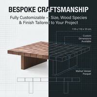 Table basse en mosaïque de mélèze multicouche en bois massif, design moderne, durable, pour salon