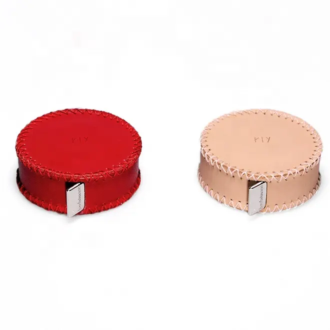 Custom Mini colorful Tape Measure Sewing Measure Tape 5m Genuine Leather Handmade Tape Measuring