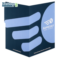 Carpeta de presentación de papel A4 personalizada, carpeta de presentación a prueba de agua con ranura para tarjeta de negocios, fabricación personalizada