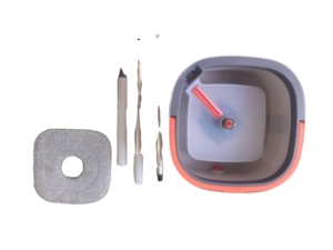 Ensemble serpillière et seau rotatif mains libres pour nettoyage des sols domestiques, eau propre et eau sale, pour <span class=keywords><strong>un</strong></span> nettoyage efficace - Product Image 1