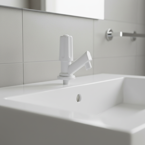 Grifo de Agua Compacto de Plástico Blanco, Grifo de Repuesto para Dispensador y Uso General - Product Image 3