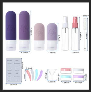 Botellas de viaje de silicona de 90mL, rellenables a prueba de fugas para champú, loción, lavado corporal, Kits de viaje - Product Image 6