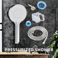 Pommeau de Douche Portable DLP Super Pressurisé, Design Allemand Moderne, Garantie 5 Ans, Installation Facile, Sortie Unique, Chrome, Salle de Bain