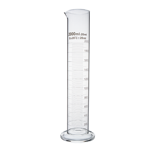 ALTHEA High Quality <b>Glass</b> Round Base <b>Measuring</b> Cylinder with spout and graduation from 5ml to 2000ml for Laboratory usage - Product Image 1