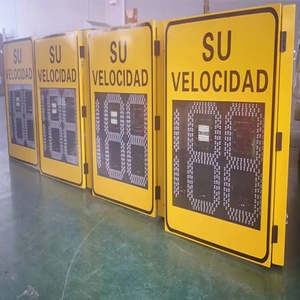 Señal de Tráfico LED Solar para Límite de Velocidad y Medición de Velocidad, Muestra la Velocidad por Kilómetros - Product Image 4