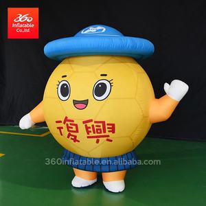 Mascotte <span class=keywords><strong>gonflable</strong></span> géante de publicité, personnage de robot jaune, costume de marche portant un costume de <span class=keywords><strong>cowboy</strong></span> à vendre - Product Image 2