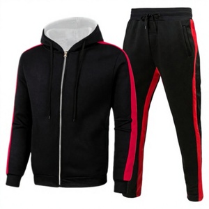 Conjunto Deportivo de 2 Piezas para Hombre, 100% Poliéster, Tejido Transpirable, con Capucha, Chaqueta de Manga Larga con Cierre Completo - Product Image 3