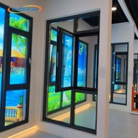 Ventana Abatible de Aluminio con Rendimiento Equilibrado de Iluminación Natural y Ventilación, Ideal para Combinar con Terrazas y Soláriums