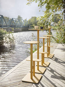 Ensemble <span class=keywords><strong>de</strong></span> bar rond moderne commercial, <span class=keywords><strong>table</strong></span> <span class=keywords><strong>de</strong></span> bar et tabourets en métal durables pour terrasse et café - Product Image 2