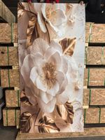 Fabricant de fleurs et de plantes de style chinois ancien, plaque de marbre PVC 3D 1220x2440mm 3mm avec revêtement UV, panneau mural