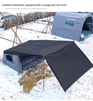 Tente gonflable esthétique Ear Cabin 2,3x2,4m en coton respirant et imperméable, pour glamping de luxe quatre saisons, petite famille, installation instantanée