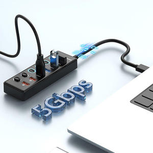 <b>Powered</b> 6 Ports <b>USB</b> 3.0 <b>Hub</b> 24W with 4 High Speed 5Gbps Data Ports and 2 Fast Charging Ports Multi <b>USB</b> Splitter for Laptop PC - Product Image 3