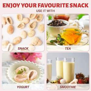 รัมบูตันอบแห้งกรอบ รสหวาน สีขาวครีม ยี่ห้อดาร์ลัค ฟาร์มส์ ผลิตในเวียดนาม ได้รับการรับรองมาตรฐาน ISO BRCGS อายุการเก็บรักษา 02 ปี ผลไม้อบแห้ง - Product Image 4