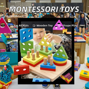 Montessori sviluppo sensoriale blocchi di costruzione giocattoli creativi in legno <span class=keywords><strong>per</strong></span> l'<span class=keywords><strong>intelligenza</strong></span> dei bambini di apprendimento <span class=keywords><strong>giochi</strong></span> educativi <span class=keywords><strong>per</strong></span> - Product Image 2