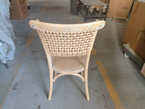 Chaise en bois d'orme empilable faite à la main avec dossier en rotin et corde pour la location événementielle et la <span class=keywords><strong>revente</strong></span> en gros - Product Image 6