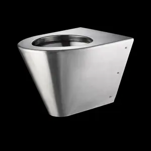 Stainless Toilet 304 Stainless Steel P Trap Hanging Toilet Metal Toilet Seat For Prison