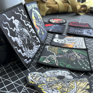 お客様の刺繍パッチフックとループベルクロバッキング完全にステッチされた高品質バッジ高速ターンアラウンド工場 - Product Image 6