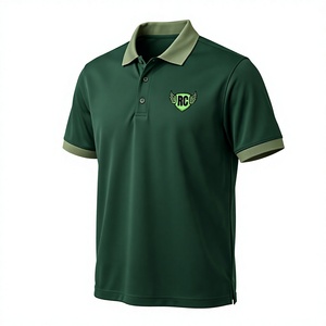 Polo Personalizado Verde Bosque para Hombre, Polo de Golf Bordado, Uniforme Transpirable de Manga Corta, Ropa de Trabajo Informal de Negocios - Product Image 1