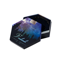 Boîte cadeau rigide hexagonale pour écouteurs intra-auriculaires HiFi, avec insert en EVA personnalisé pour contenir les écouteurs, les câbles et tous les accessoires