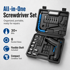 Juego de Destornilladores Inalámbricos Mini de 4.2V, <span class=keywords><strong>Destornillador</strong></span> Eléctrico Recargable de 3Nm, Kit de Herramientas Eléctricas para el Hogar de 47 Piezas con Caja de Puntas - Product Image 3
