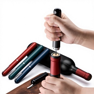 <span class=keywords><strong>Tire</strong></span>-<span class=keywords><strong>bouchon</strong></span> pneumatique de type <span class=keywords><strong>aiguille</strong></span> <span class=keywords><strong>à</strong></span> vin, ouvre-bouteille manuel en forme de stylo, en acier inoxydable et plastique, rouge, noir, bleu, vert - Product Image 1
