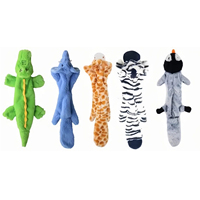 Jouets pour chiens durables en gros, animaux en peluche sans rembourrage, jouets couineurs et froissants pour chiens de chasse