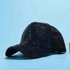 Nueva Gorra de Béisbol con Diamantes, Visera Curva, Gorra Trucker de Malla para Mujer, para Exteriores, con Pedrería - Product Image 2