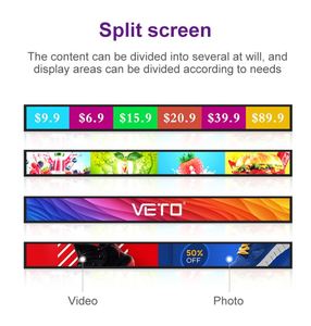 Pantalla LCD Publicitaria OEM ODM, Pantalla de Barra Estirada Android para Estantes de Tiendas - Product Image 3