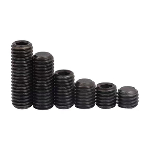 M3 <b>M4</b> M5 M6 M8 M10 DIN913 Grade 12.9 Black Oxide Steel Hex Grub Socket Set <b>Screws</b> with Flat Point - Product Image 6