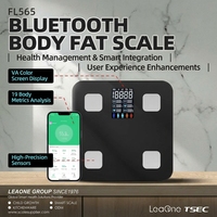 Balance OEM qui analyse intelligemment la composition du corps humain Balance du corps humain de salle de bain avec écran large