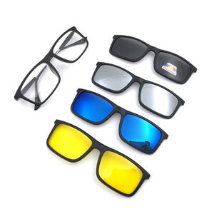 Lunettes de conduite polarisées de vision nocturne en gros, lunettes de soleil à clip tendance, noires <span class=keywords><strong>pour</strong></span> hommes, Guangzhou, lentilles en PC TR90 - Product Image 2