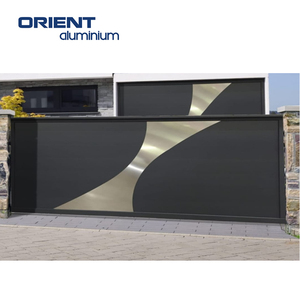 Portails principaux en acier pour jardins <span class=keywords><strong>et</strong></span> maisons modernes, nouvelles portes décoratives en métal, <span class=keywords><strong>portail</strong></span> <span class=keywords><strong>coulissant</strong></span> en aluminium <span class=keywords><strong>et</strong></span> en fer forgé - Product Image 6